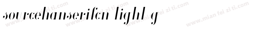 sourcehanserifcn light g字体转换